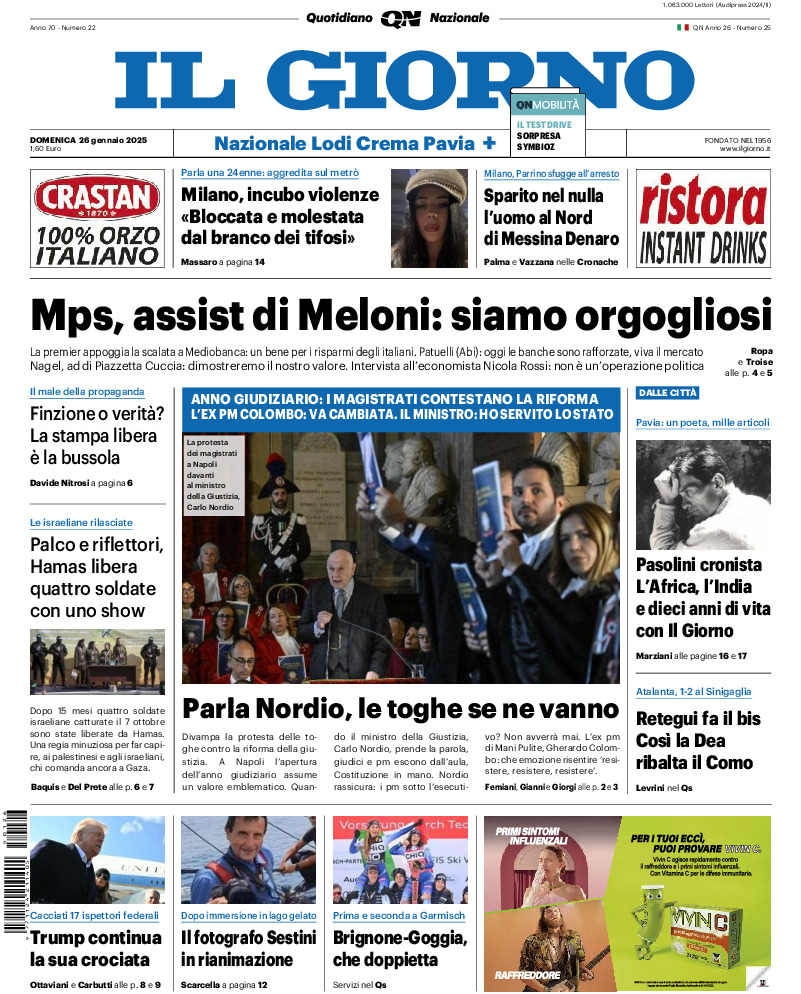 Prima-pagina-il giorno-edizione-di-oggi-20250126